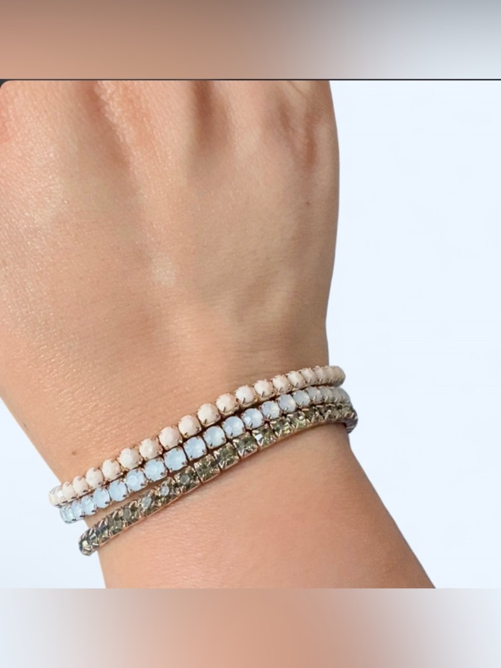 🦖 5 for $20 | Pink Light Blue and Green Bracelet Stack (set of 3)